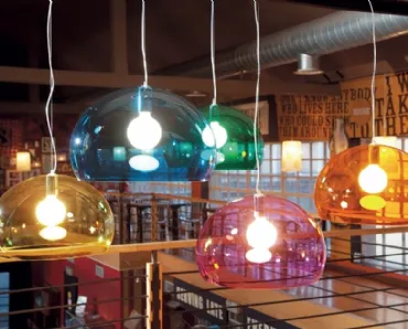 Lampada a sospensione in Pmma Big Fl/y di Kartell