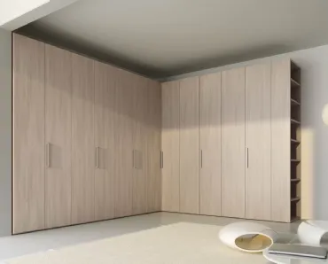 Armadio angolare con anta battente in legno 14D di Ferrimobili