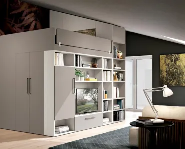 Cabina Armadio con soppalco Concept per Loft 18 di Ferrimobili