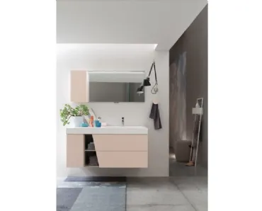Mobile da Bagno sospeso laccato opaco E-Ly 79 di Arcom
