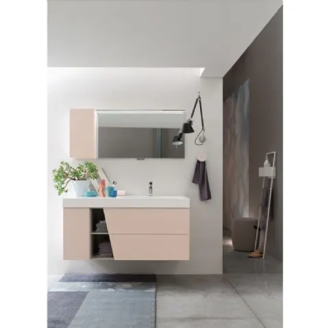 Mobile da Bagno sospeso laccato opaco E-Ly 79 di Arcom