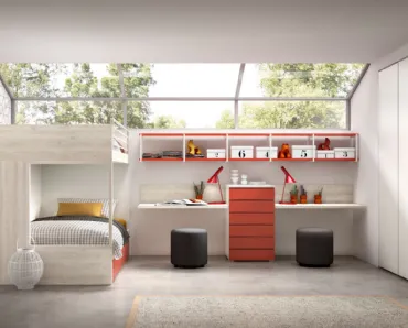 Camera con soppalco Room153 di Zg Mobili