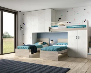 Camera con soppalco Room157 di Zg Mobili