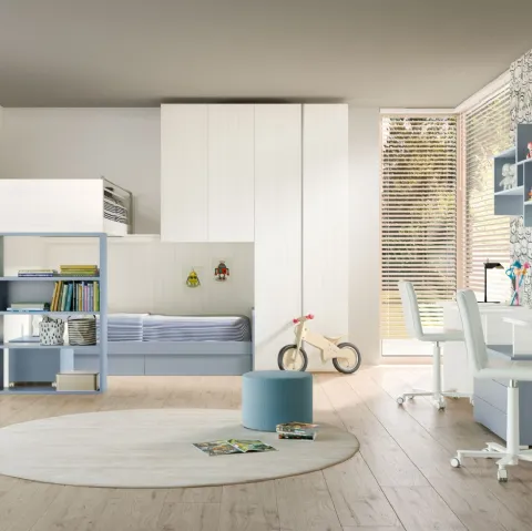 Camera con soppalco Room166 di Zg Mobili