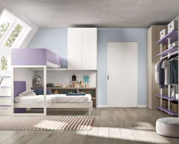 Camera con soppalco Room169 di Zg Mobili