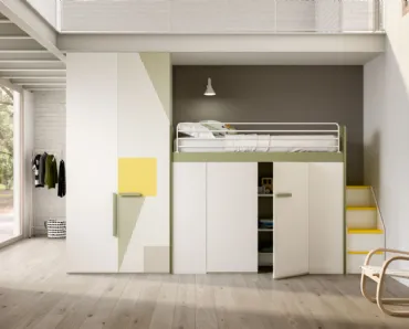 Camera con soppalco Room174 di Zg Mobili