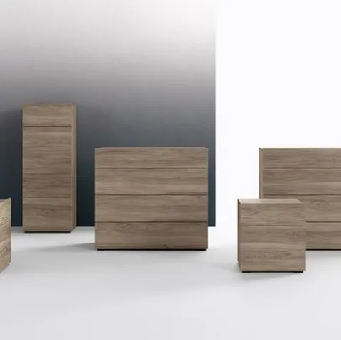 Gruppo notte in legno Cube di Mab