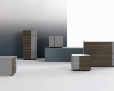 Gruppo Notte in legno e laccato opaco Background di Mab