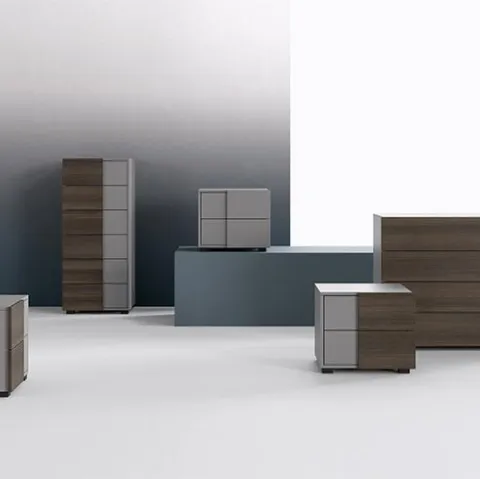 Gruppo Notte in legno e laccato opaco Background di Mab
