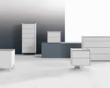 Gruppo Notte in laccato bianco opaco Surface di Mab
