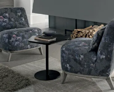 Poltroncina Loft possibilità di rivestimento tessuto e pelle di Tomasella