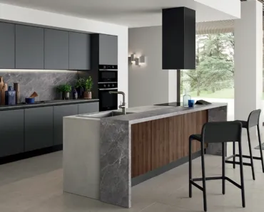 Cucina Moderna in laccato opaco con isola Easy 002 di Ar-due