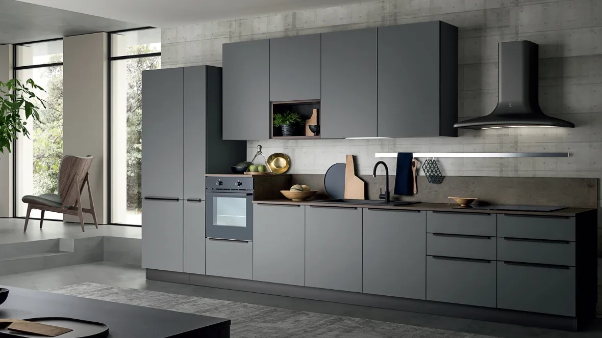 Cucina Moderna in linea in Pet Easy 008 di Ar-due