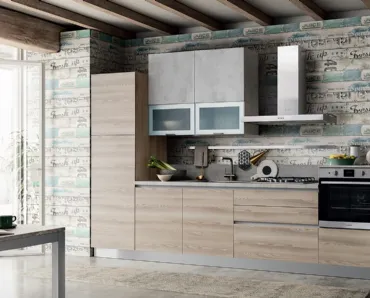 Cucina Moderna lineare in polimerico Easy 023 di Ar-due