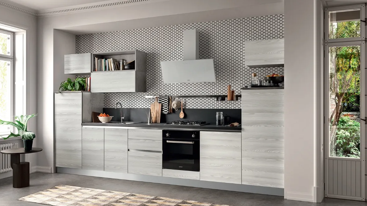 Cucina Moderna in polimerico meringa Easy 029 di Ar-due
