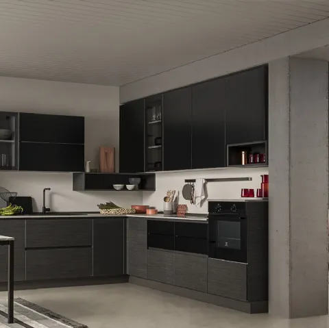 Cucina Moderna in melaminico ad angolo Easy 033 di Ar-due